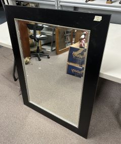 Modern Black Framed Beveled Wall Mirror