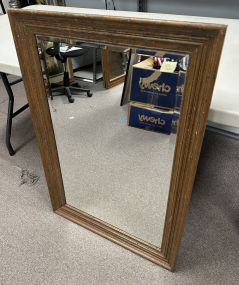 Wood Framed Beveled Mirror