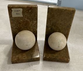 Pair of Marble Tennis Bookends