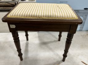 Mid Century Mahogany Vanity Stool