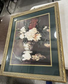 Framed Still Life Flower Vase Print