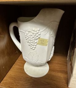 Vintage Milk Glass Pitcher