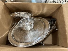 Box Lot of Silver Plate