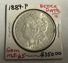 1889-P Morgan Silver Dollar