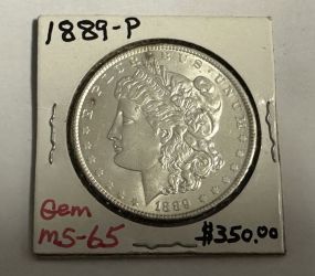 1889-P Morgan Silver Dollar