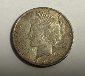 1922 Peace Liberty Silver Dollar