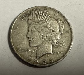 1926-D Peace Liberty Silver Dollar