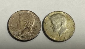 1967 and 1964 Kennedy Half Dollars