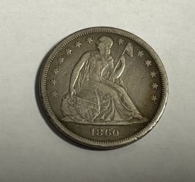 1860-0 Seated Liberty Dollar