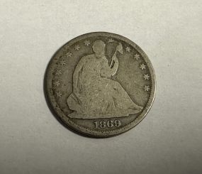 1869 Seated Liberty Half Dollar