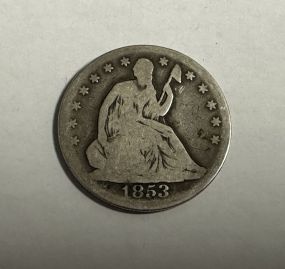 1853 Seat Liberty Half Dollar