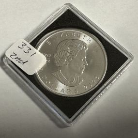 2023 Queen Elizabeth Canadian Maple Leaf 1 oz. Fine Silver