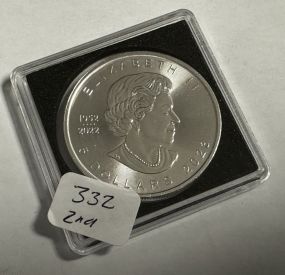 2023 Queen Elizabeth Canadian Maple Leaf 1 oz. Fine Silver