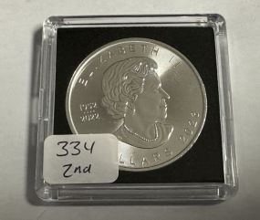 2023 Queen Elizabeth Canadian Maple Leaf 1 oz. Fine Silver