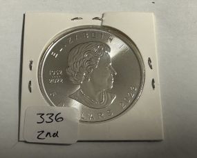 2023 Queen Elizabeth Canadian Maple Leaf 1 oz. Fine Silver