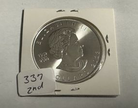 2023 Queen Elizabeth Canadian Maple Leaf 1 oz. Fine Silver