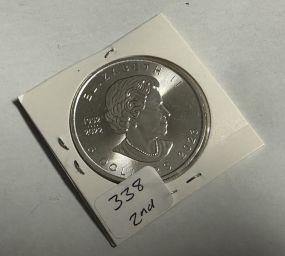 2023 Queen Elizabeth Canadian Maple Leaf 1 oz. Fine Silver