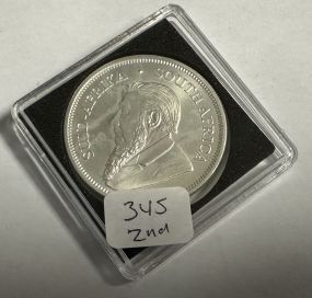 South African Silver Krugerrand 1 oz Fine Silver 2023