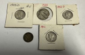 Mercury, Standing Liberty, and Barber Dime