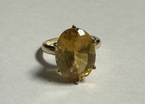 10K FL Center Stone Ladies Ring