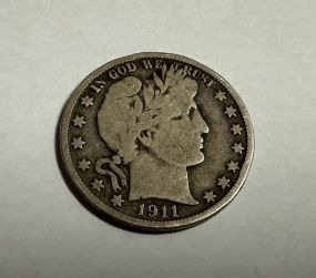 1911-D Barber Half Dollar