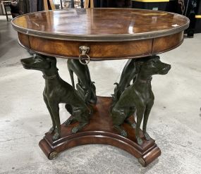 Maitland Smith Style Whippet Round Foyer Table