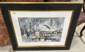 Malcolm Norwood Framed City Painting