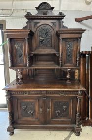 Late 1800's French Renaissance Carved Cabinet