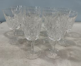 10 Waterford Lismore Crystal Wine Goblets