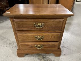 Modern Oak Finish Night Stand