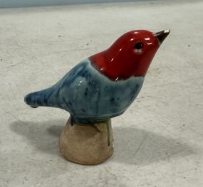 Wolfe Pottery Ceramic Wren Bird