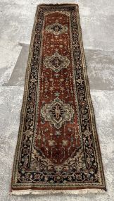 2'6 x 9'10 Serapi Indian Wool Hand Knotted Rug