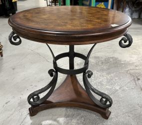 Haverty's Mahogany Round Lamp Table