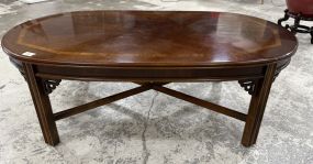 Lane Chinese Chippendale Oval Coffee Table