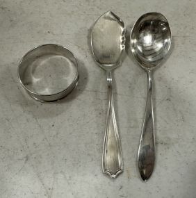Sterling Cream Spoon, Spoon, and Napkin Ring 1.670 ozt