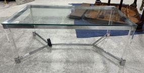 Contemporary Rectangle Glass Coffee Table