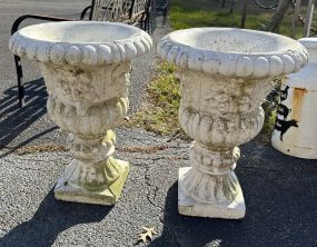 Pair of Concrete Traditional Style Planters