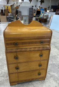 Early 1900's Waterfall Art Deco Vanity Chest of Drawers