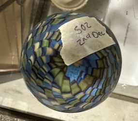 Signed Art Glass Paper Weight