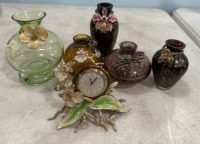 Jay Strongwater Vase Rings and Clock