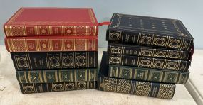 10 Leather Gold Bound Books