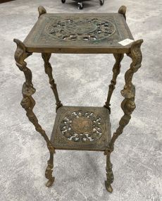 Vintage Victorian Style Brass Plant Stand