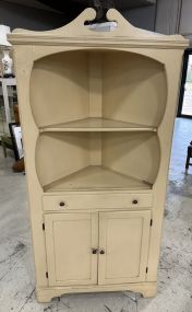 Late 20th Century Painted Traditional Corner Cabinet