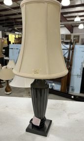 Contemporary Metal Vase Lamp