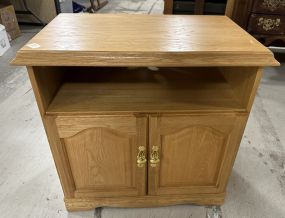 Modern Oak Small Kitchen Cabinet