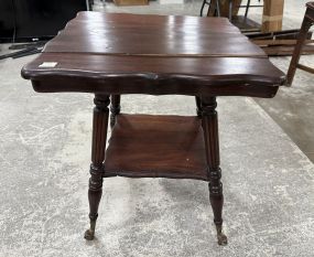 Vintage Mahogany Square Parlor Table