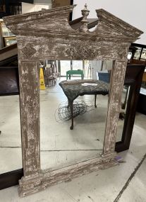 Distressed Painted Traditional Wall Mirror