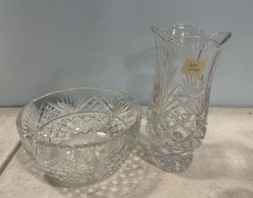 Crystal Bowl and Flower Vase