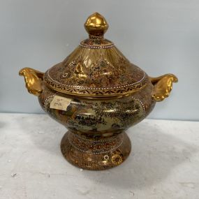 Vintage Satsuma Porcelain Urn