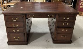 Vintage Mahogany Partner's Desk